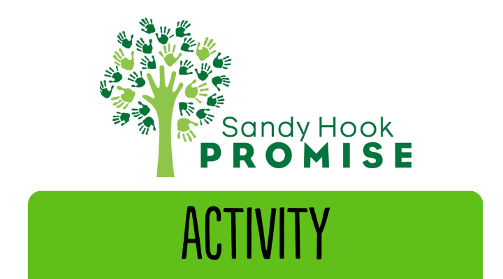 Sandy Hook Promise Logo with Lime Green Horizontal Bar on the Quarter Bottom with Capitalized Black Lettering of the word ACTIVITY