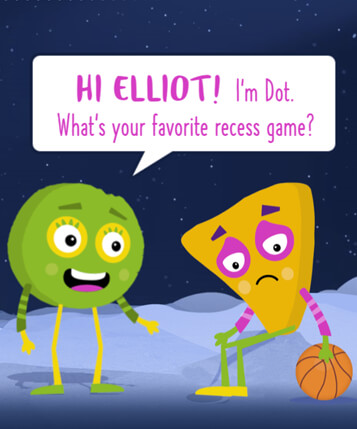 Dot talking to Elliot on the moon